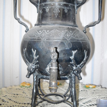 LUCIUS HART SILVERPLATE ELK KETTLE?