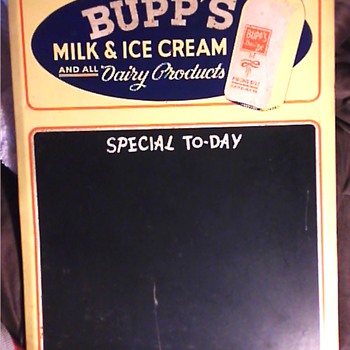 Bupp's Dairy Chalkboard - Advertising