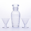 Swedish cocktail shaker and matching glasses, unknown maker.