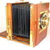 Demaria, J.  Chambre Carree.  Ca.1900.  French Tailboard Studio/Field camera. Whole Plate.