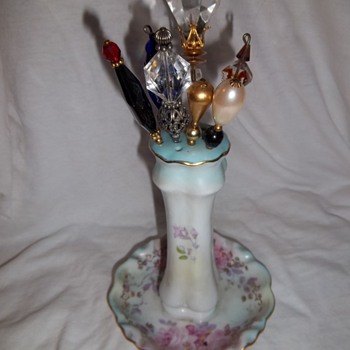 Vintage Hat Pins and Suhl hat pin holder