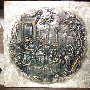 Metal Plate decorated with classical artwork - Posters and Prints