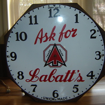 1930's Shonbeck Clock Co.  Hamilton, Ont., for Labatts Beer!