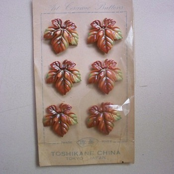 Toshikane Japanese Hand Made Buttons - Set of 6 - With Paperwork - Sewing
