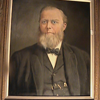 Victorian Oil Painting Gentleman "Freaky Eyes"