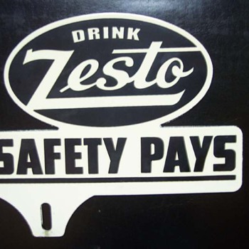 40's Zesto Soda License Plate Topper