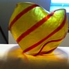 A great Kralik Candy Cane pattern rose bowl