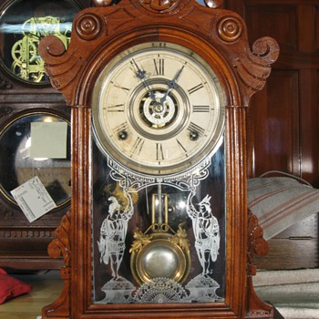 Gilbert “Parole” Walnut Case 8-Day Shelf Clock, 1880s