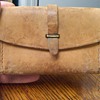 Odd hand-made leather pouch