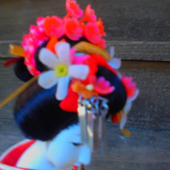 Spring beauty maiko with non-glass, painted on eyes (continued) - Dolls