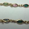 18K yellow gold different gemstones bracelet
