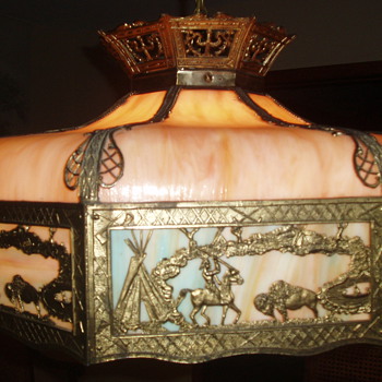 Slag glass lamp - Lamps