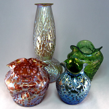 Groups of Loetz Decors in different colors - Art Glass