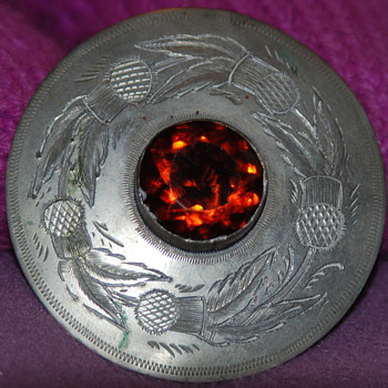 Antique Scottish Cairngorm Brooch - Fine Jewelry