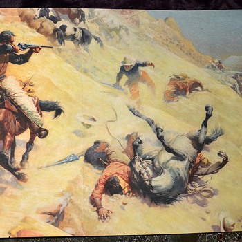 My favorite old cowboy print - Argument with the Sherriff, 1919, by W. R. Leigh - Posters and Prints