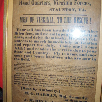 1861  call to arms poster