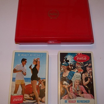 Double deck of 1960 Coca-Cola playing cards - "Be Really Refreshed"