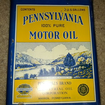 Pennsylvania Motor Oil Can