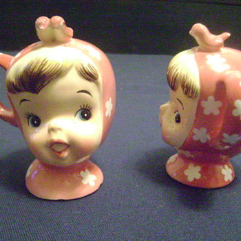 1950's Miss Cutie Pie S & P Shaker Set 