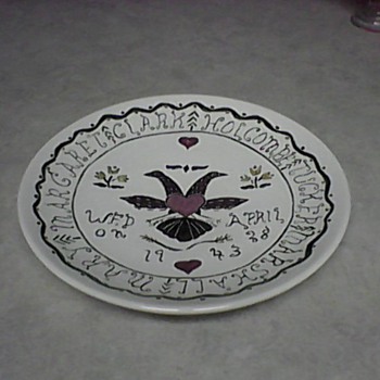 1943 WEDDING PLATE