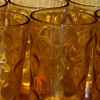 El Dorado Amber Depression Pitcher Set - Glassware