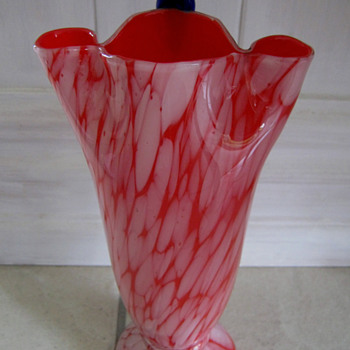 KRALIK TRI-MOUTHED SPATTER VASE - Art Deco
