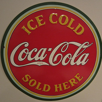 1934 Coca Cola disc sign - Coca-Cola