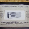 Cement Burial Vault framed advertisment