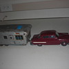 Model cars built when I was a kid & promo cars and a tin toy camper.