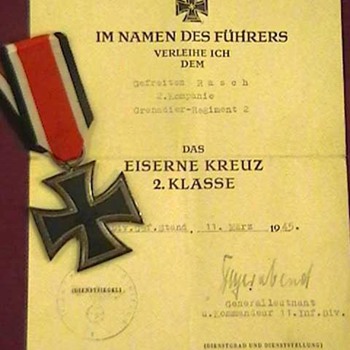 WW II German Combat Awards and Certificates - Military and Wartime