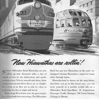 1948 - Milwaukee Railroad Advertisement
