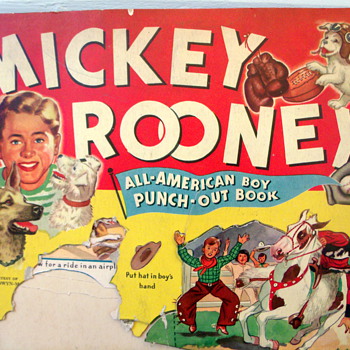 1941 Mickey Rooney Paper Doll punch-out book - Paper
