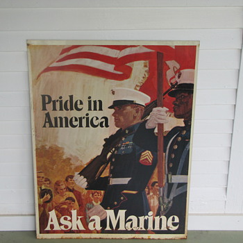 Pride in America Ask a Marine Tin Sign