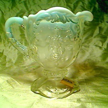 Opal creamer - Art Glass