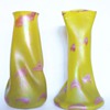 RINDSKOPF'S YELLOW FEATHERED VASES.