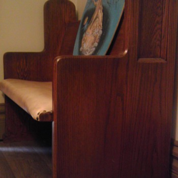 One of two church pews