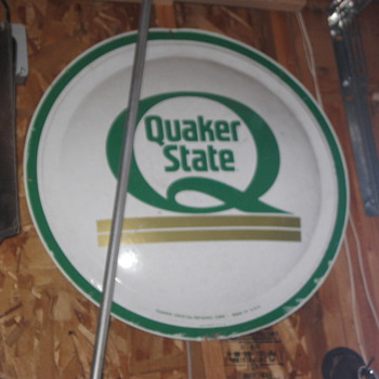 Quaker State round Sign