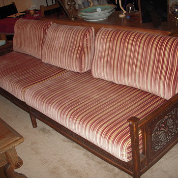 Malaysian Carved Teak Sofa - Furniture