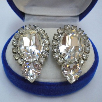 Weiss Rhinestone Jewelry - Earrings and Brooches