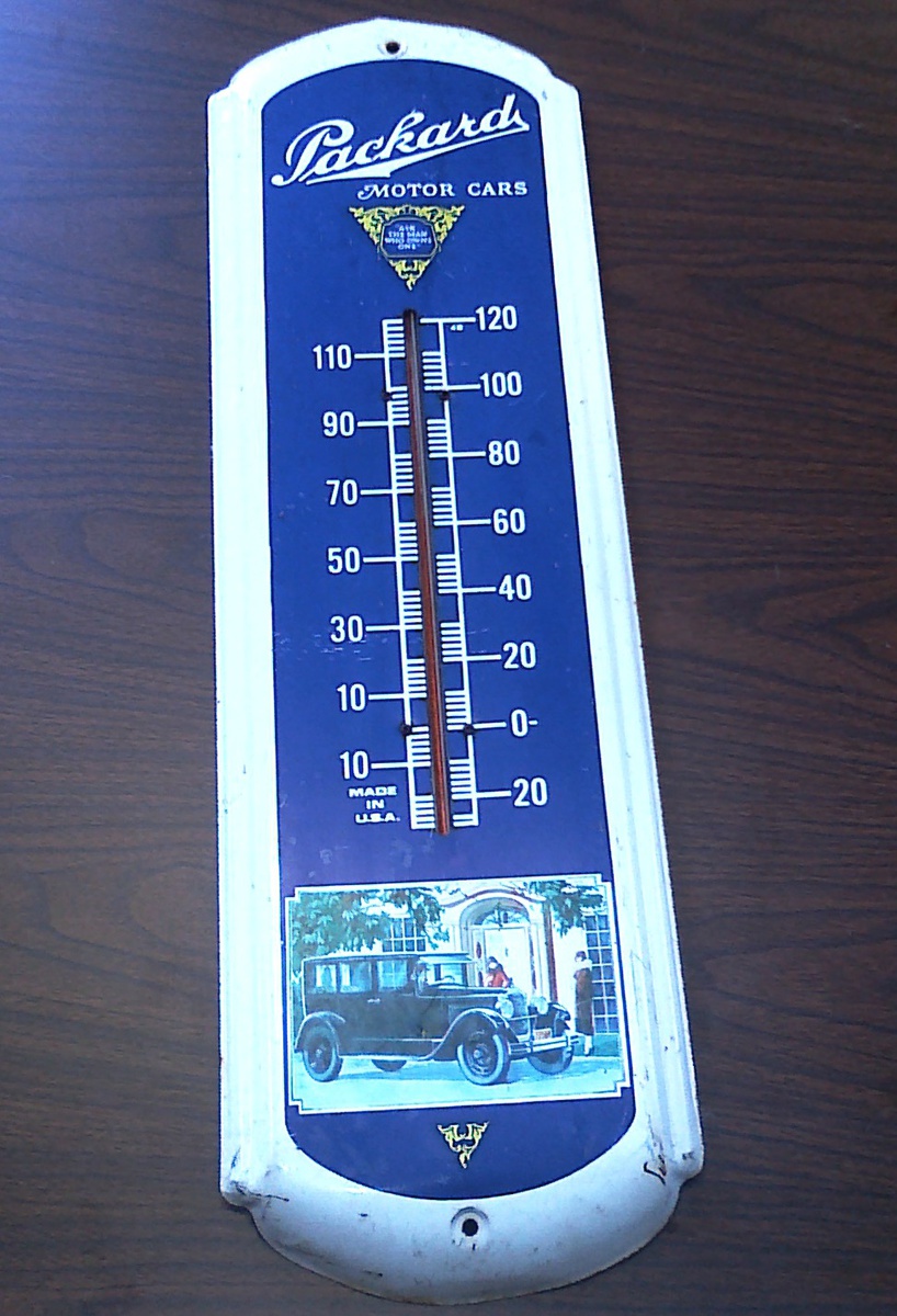 Original dealership Packard thermometer Collectors Weekly