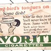 Early 1900's Cardboard Cigarette Advertisement