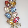 molded glass leaves & pearl brooch. Schiaparelli?