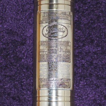 My Pyrene Extinguisher, i think it was made in 1917 not sure.