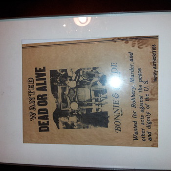 Bonnie and clyde Wanted Dead or Alive - Posters and Prints