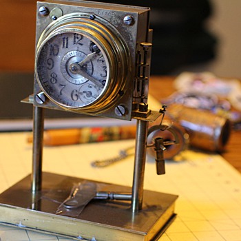 Unusual Brass Clock / Unknown Maker and Age - Clocks