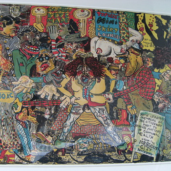 "Nervous City Street Scene" by Red Grooms (1970) - Posters and Prints