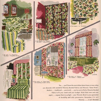 1950 Waverly Fabrics Advertisement