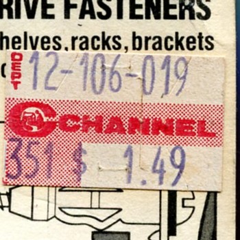 Channel and Woolworth's Price Stickers - Advertising