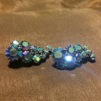 Aurora Borealis Earrings - Costume Jewelry