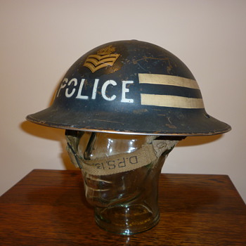 British WWII Police Sergeant steel helmet. - Military and Wartime
